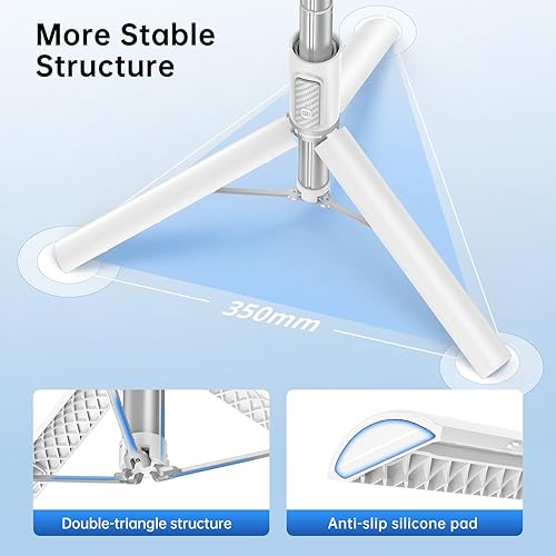 Vista 25 de SYNCWIRE Trípode de teléfono Selfie Stick de 55 pulgadas para iPhone, palo selfie de aluminio extensible todo en uno con control remoto, trípode