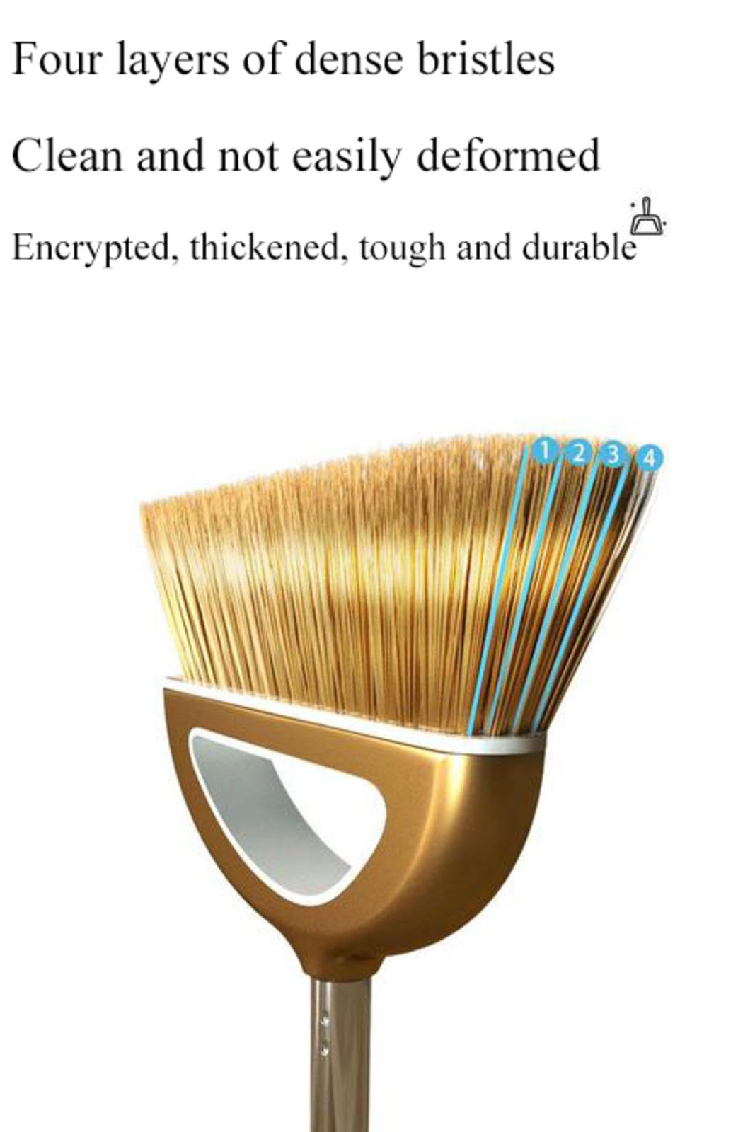NIBHZ Juego Combinado de Escoba con Recogedor, Escoba y Recogedor para El Hogar, Escoba de Cocina para Barrer Interiores y Exteriores, Recogedor con Mango Largo, Escoba con Recogedor
