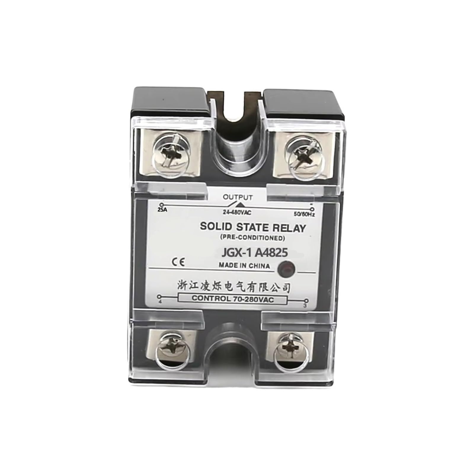NWPNLXEA 1Pcs Single-Phase Solid State Relay SSR-10A/25A/40A/60A/80A/100A/120A AC Controlled AC Output 24-480VAC(25AA)