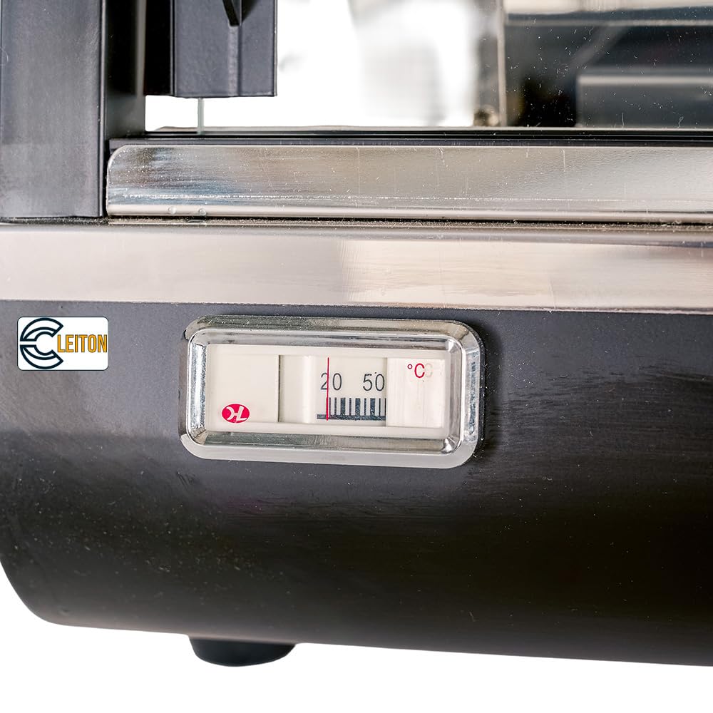 Cleiton® Vitrina Expositora Caliente 3 Bandejas de 60 cm | Vitrina para Comida Caliente con Temperatura 30/85°C - Capacidad 110 Litros y 1100 W