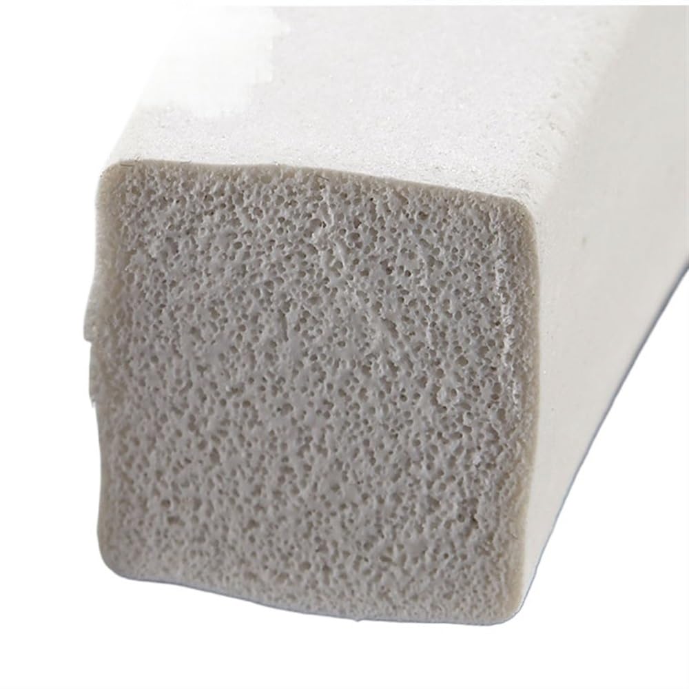 wewey 1M Silicone Sponge Strip, Antifreeze Elastic White Square Rubber Foamed Tape, Door Window Trim Seal Gasket 1pc(5x10mm)