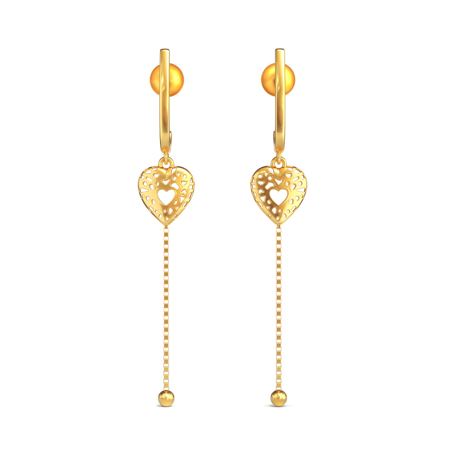 joyalukkas Impress Collection 22k Yellow Gold Drop Earrings for Women-picture-47