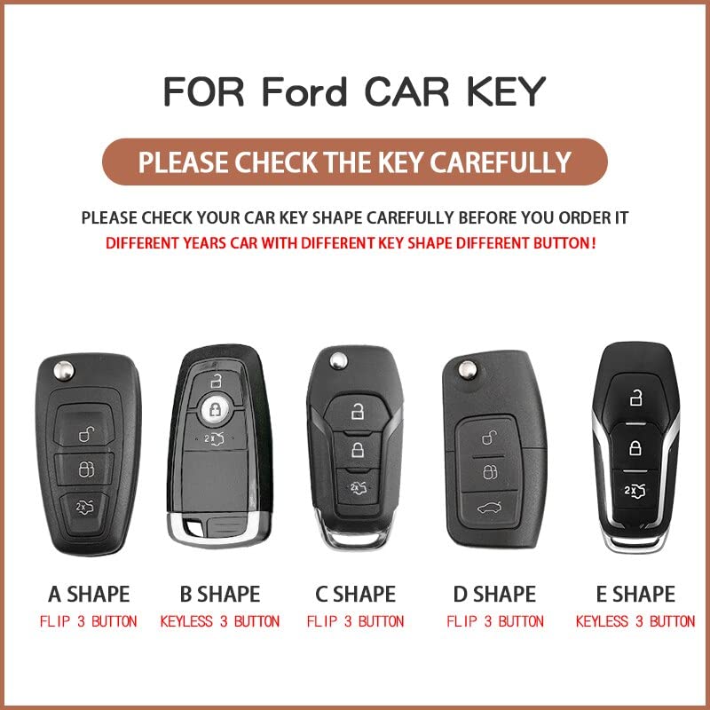 Image of BKN TPU Premium Car 3 Button Remote Key Cover Case for Ford ECOSPORT /Ford Fiesta 3 Button FLIP Remote Key