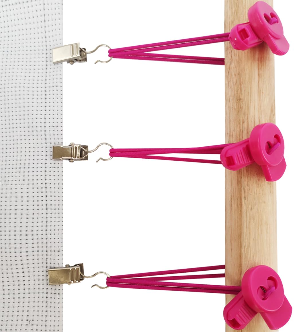 Sexyppl 8 Set Cross-Stitch Side Clips, Universal Canvas Clips for Needlework/Cross Stitch/Embroidery, Cross Stitch Fabric Holders, Adjustable Fabric Fastening Clip, Cross Stitch Accessory (8)