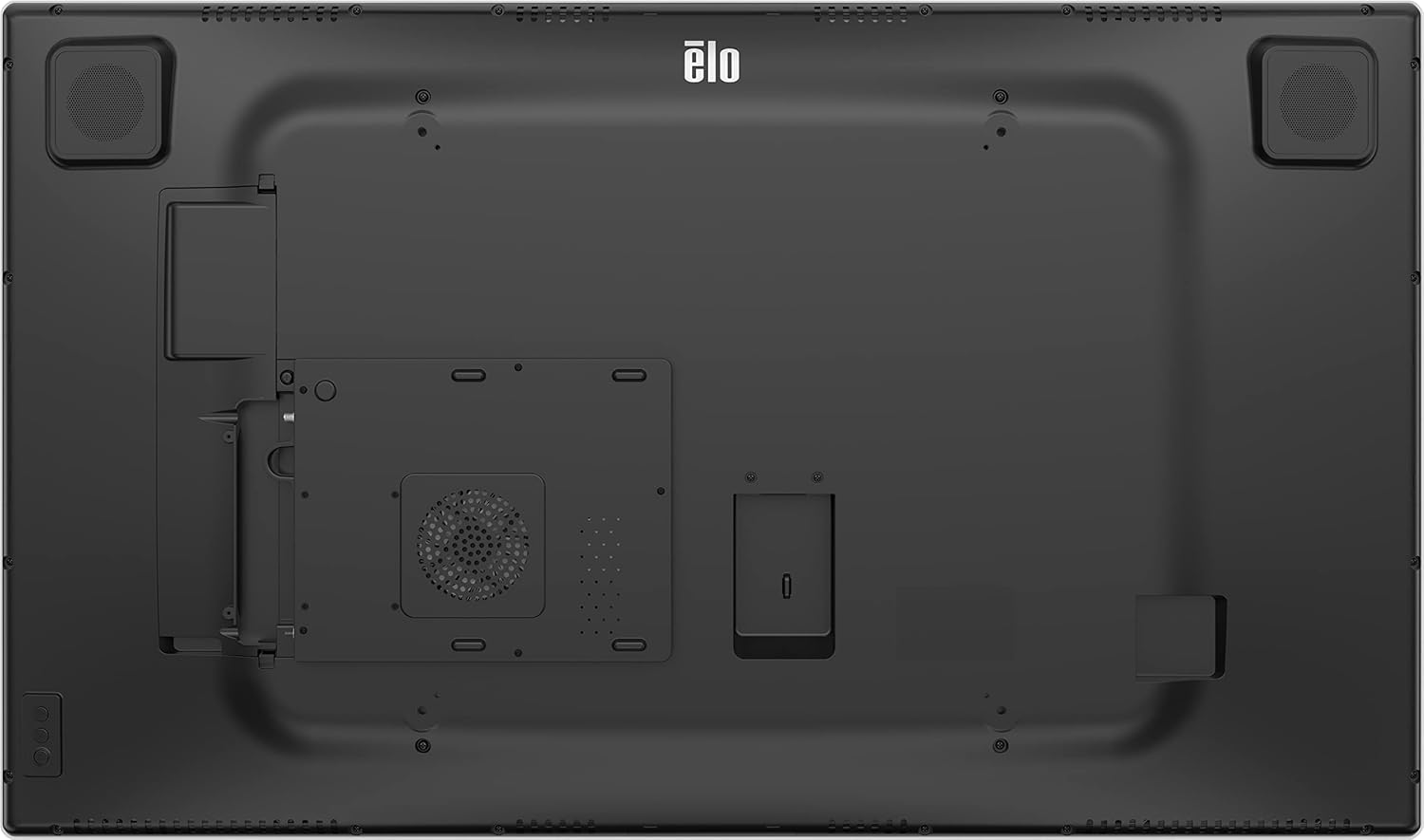 Rear view of Elo 4303L 43-inch Touchscreen Signage display showing VESA mount points