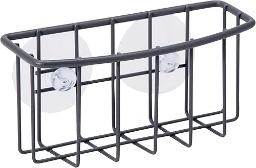 Oggi Organizador de fregadero de succión de metal, cepillo de cocina, jabón de barra o soporte de esponja para fregadero de cocina, gran organizador