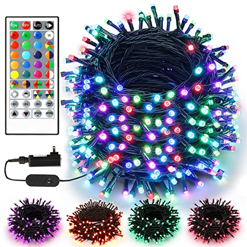 ODEETRONIC Color Changing Christmas Lights, 164ft 500 LED Multicolor Christmas String Lights with Remote, Outdoor Dimmable Mini Lights, RGB Twinkle Christmas Tree Lights Waterproof for Room Party Xmas ODEETRONIC Color Changing Christmas Lights, 164ft 500 LED Multicolor Christmas String Lights with Remote, Outdoor Dimmable Mini Lights, RGB Twinkle Christmas Tree Lights Waterproof for Room Party Xmas