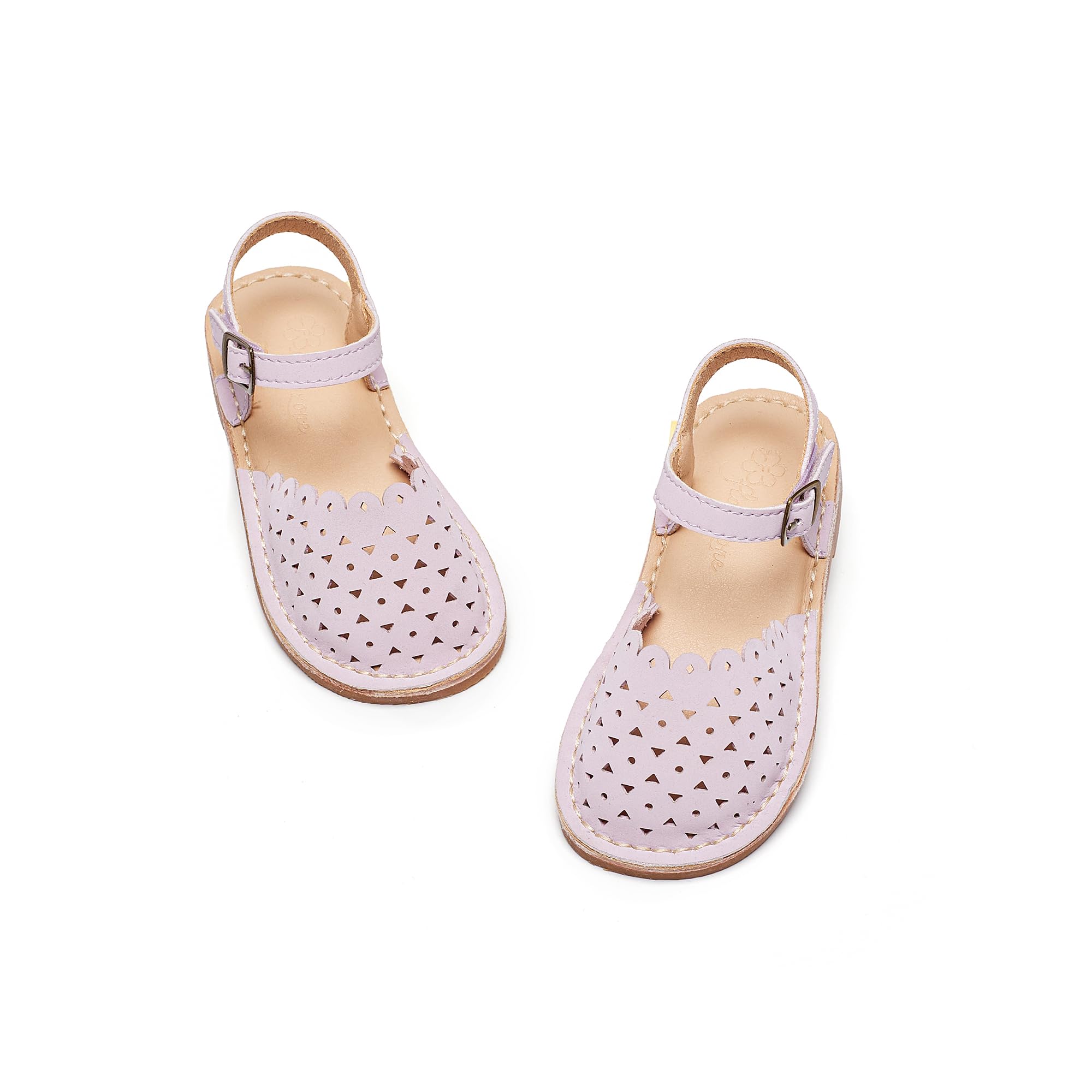 Flaryzone Toddler Girls Sandals Open Toe Flat Flower Girl Dress Shoes