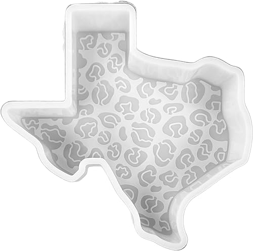 Molde de silicona Freshie en forma de leopardo del estado de Texas para perlas aromáticas perfumadas de 5 x 5 x 1 pulgadas moldes de resina velas de