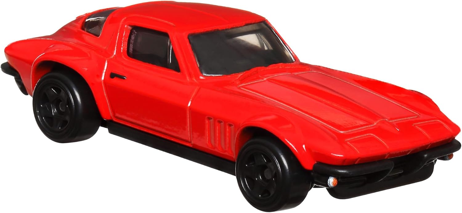 Hot Wheels Auto Custom Corvette Stingray Coupe – Women by Fast and Furious – Die Cast Model Scale 1:64 – Length 7 cm, Red, HRW40