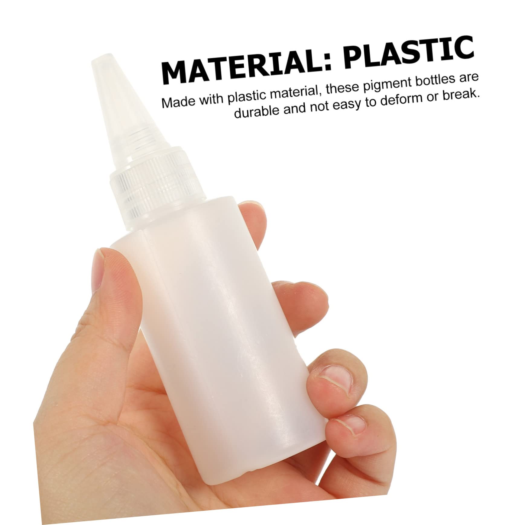 Homoyoyo Weiße Quetschflaschen 50ml mit Feiner Spitze aus Kunststoff