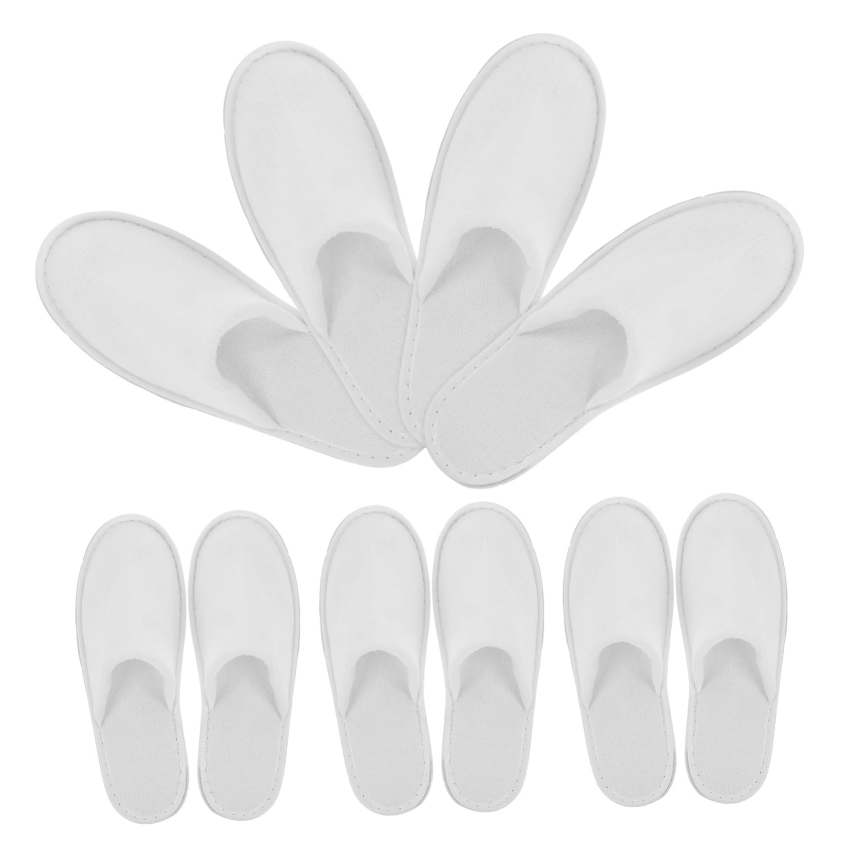 Holibanna 5 Pairs Disposable Hotel Slippers Non Skid Travel Slippers for Men Women Lightweight Easy to Carry for Motels and Parties