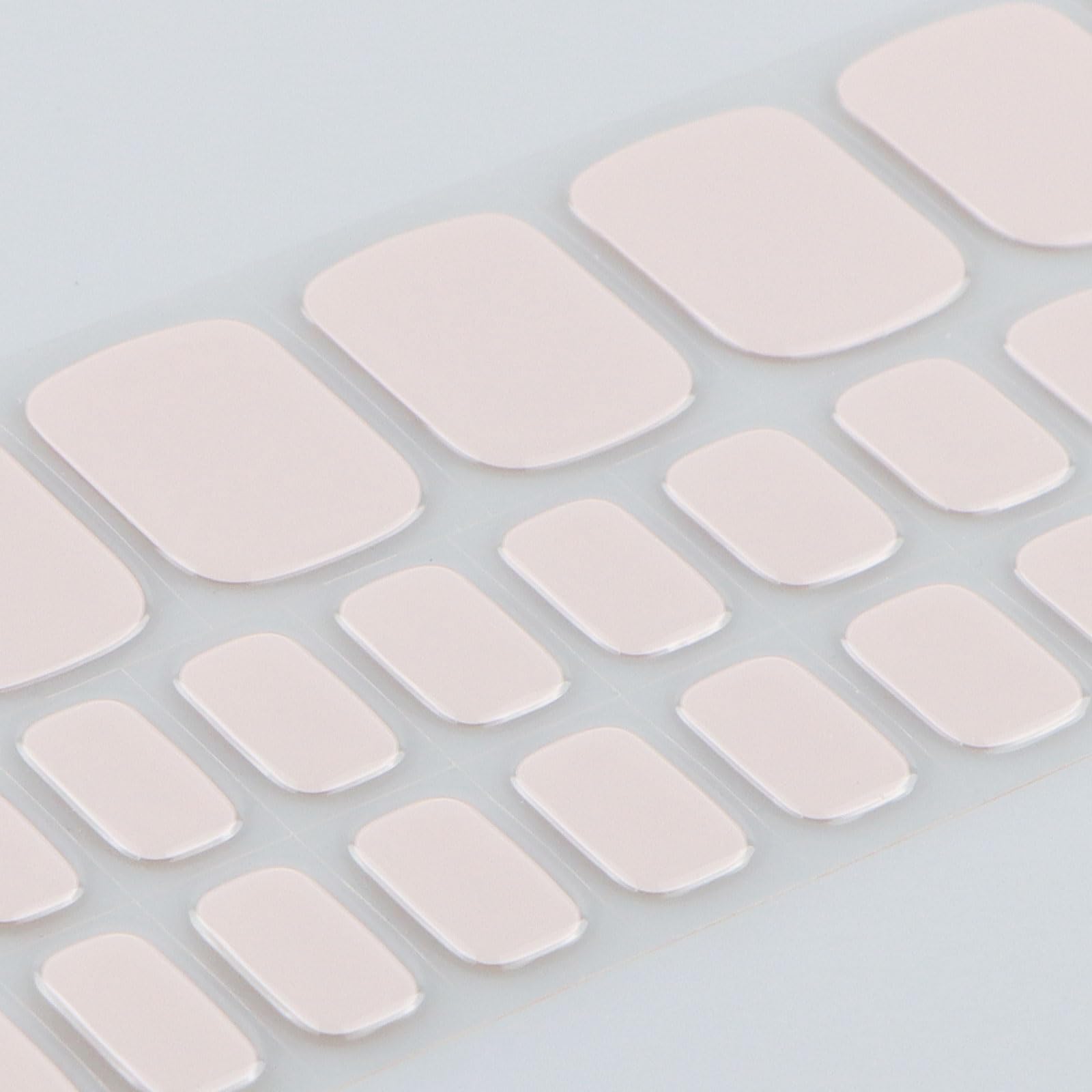 JMEOWIO Gel Toenail Stickers Cream Pink Semi Cured Gel Toenail Strips Wraps UV/LED Toenail Supplies Toenail Art Design Decoration Accessories - Image 4