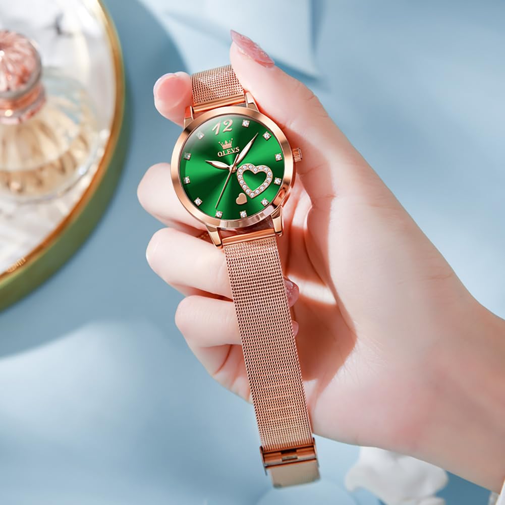 Reloj Mujer de Acero Inoxidable Oro Rosa, Regalo para Mujer