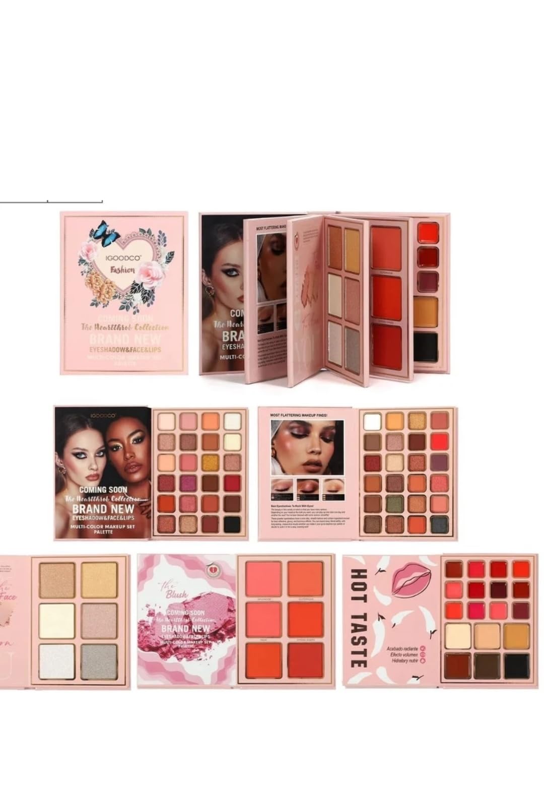 The Heartthrob Collection Eyeshadow, Face & Lips Multi-Colour Makeup Set Palette-image-5