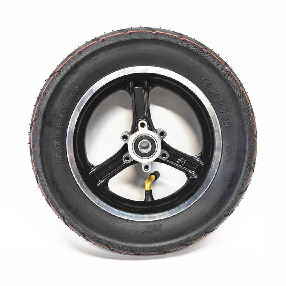 Pneus pour Trottinette électrique, Pneu tubeless 10 Pouces 10 x 2,125, pour Tout-Terrain, avec Disque de Frein de 140 mm, 1 020-1 150 g