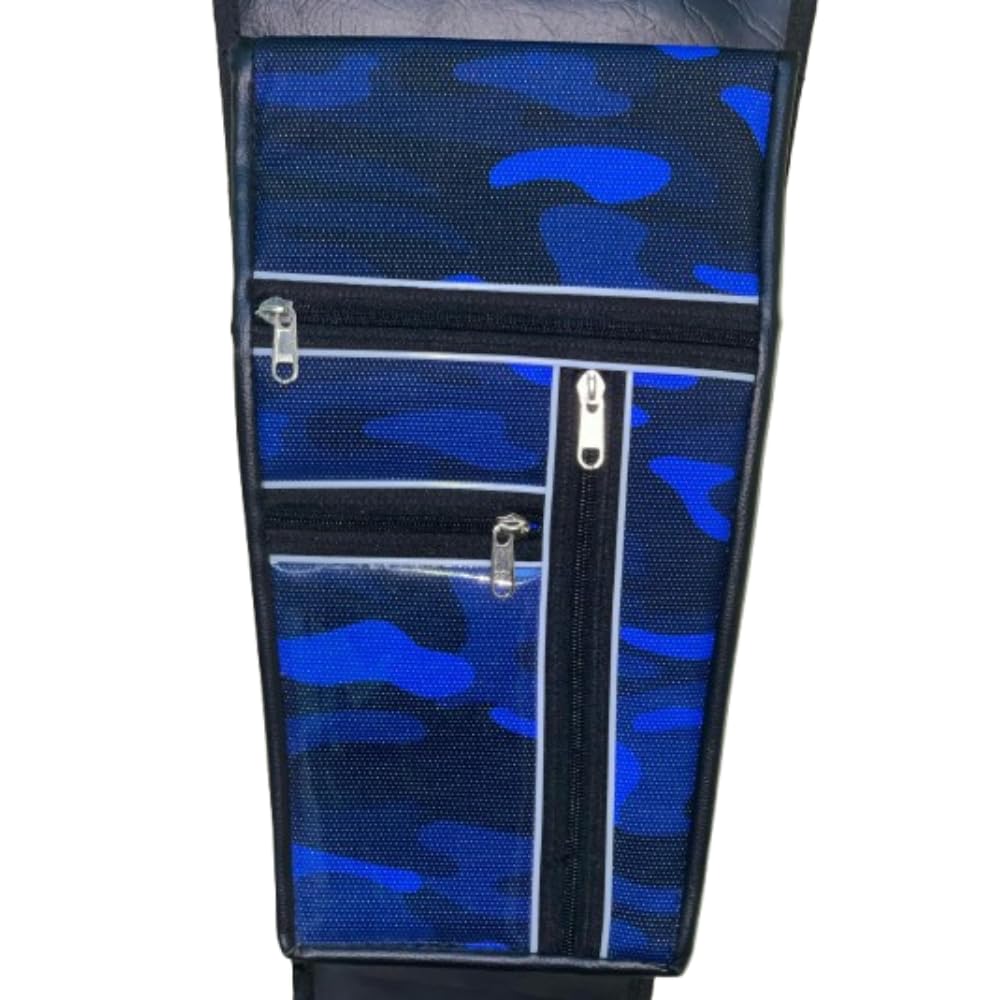 Bike Tank Cover with Mobile Pouch | Waterproof Tank Bag with Rain Cover | Fits All Motorcycles with Center Fuel Cap | Faux Leather/Nylon (Blue)-image-19