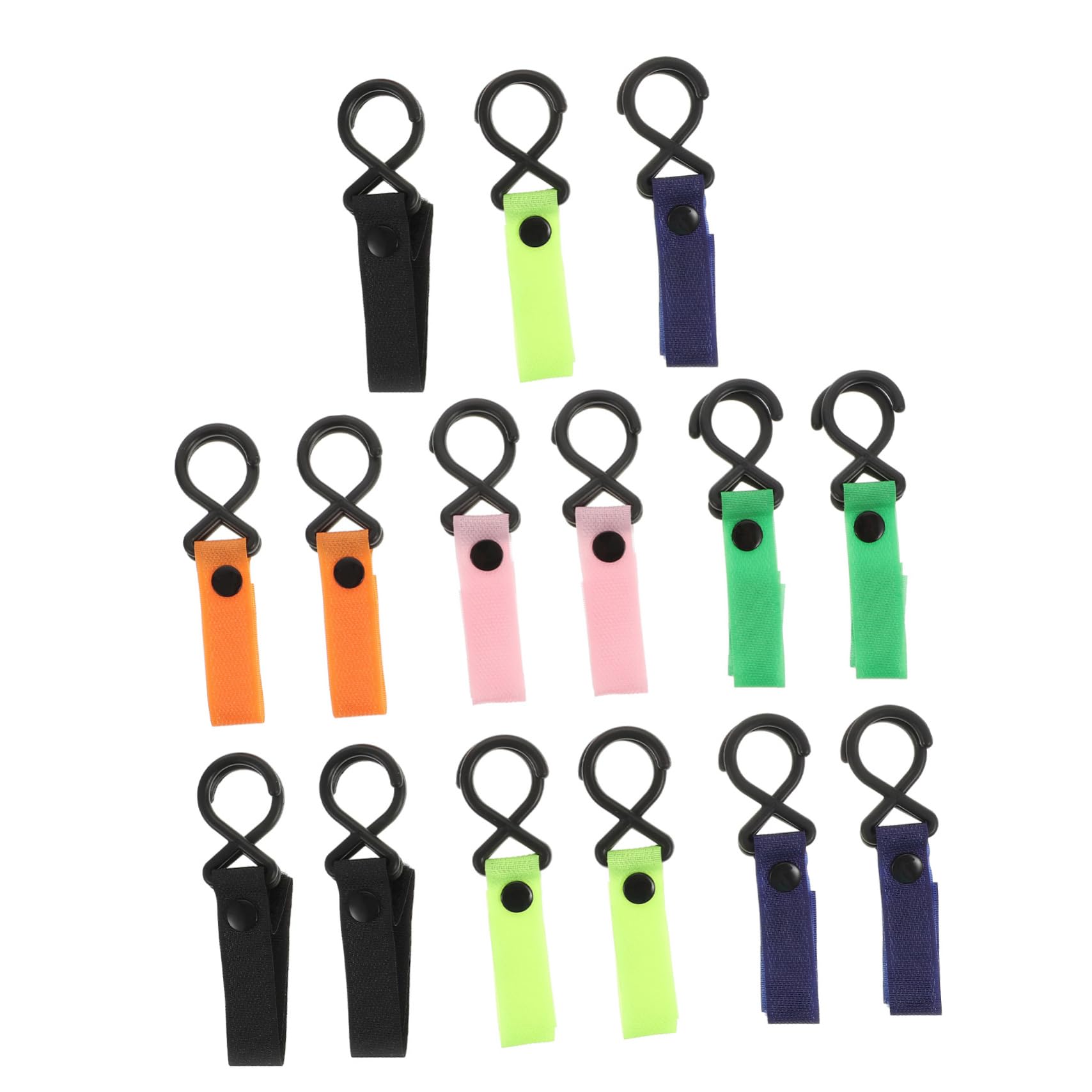 SUPVOX Cart Hook 15pcs Stroller Hooks Pram Hangers Stroller Lock Heavy Duty for Diaper Bags Random Color