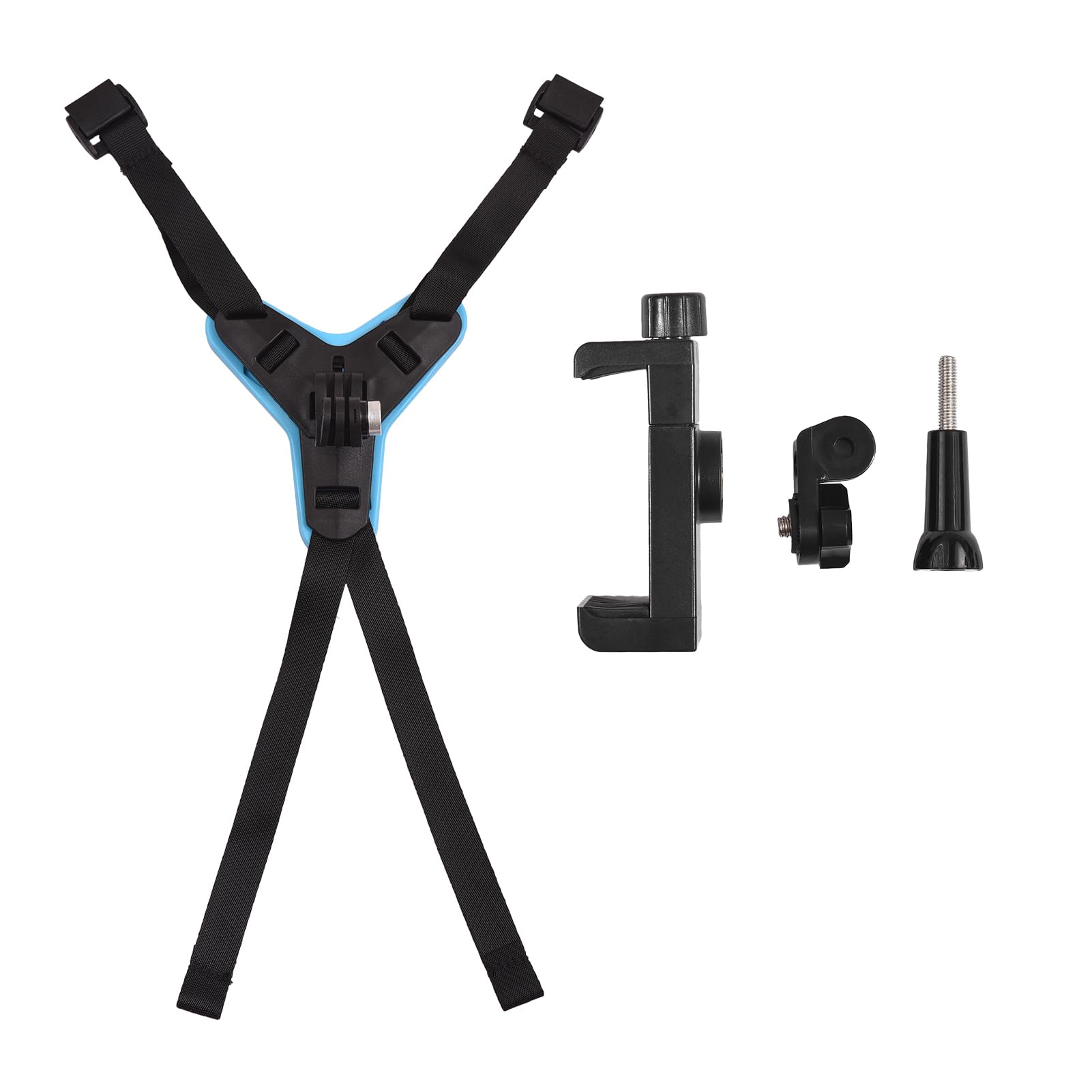Soporte para Casco para cámara Soporte para Casco para cámara de acción con Adaptador Clip para teléfono móvil Compatible con cámara de acción Hero/Osmo/AKASO