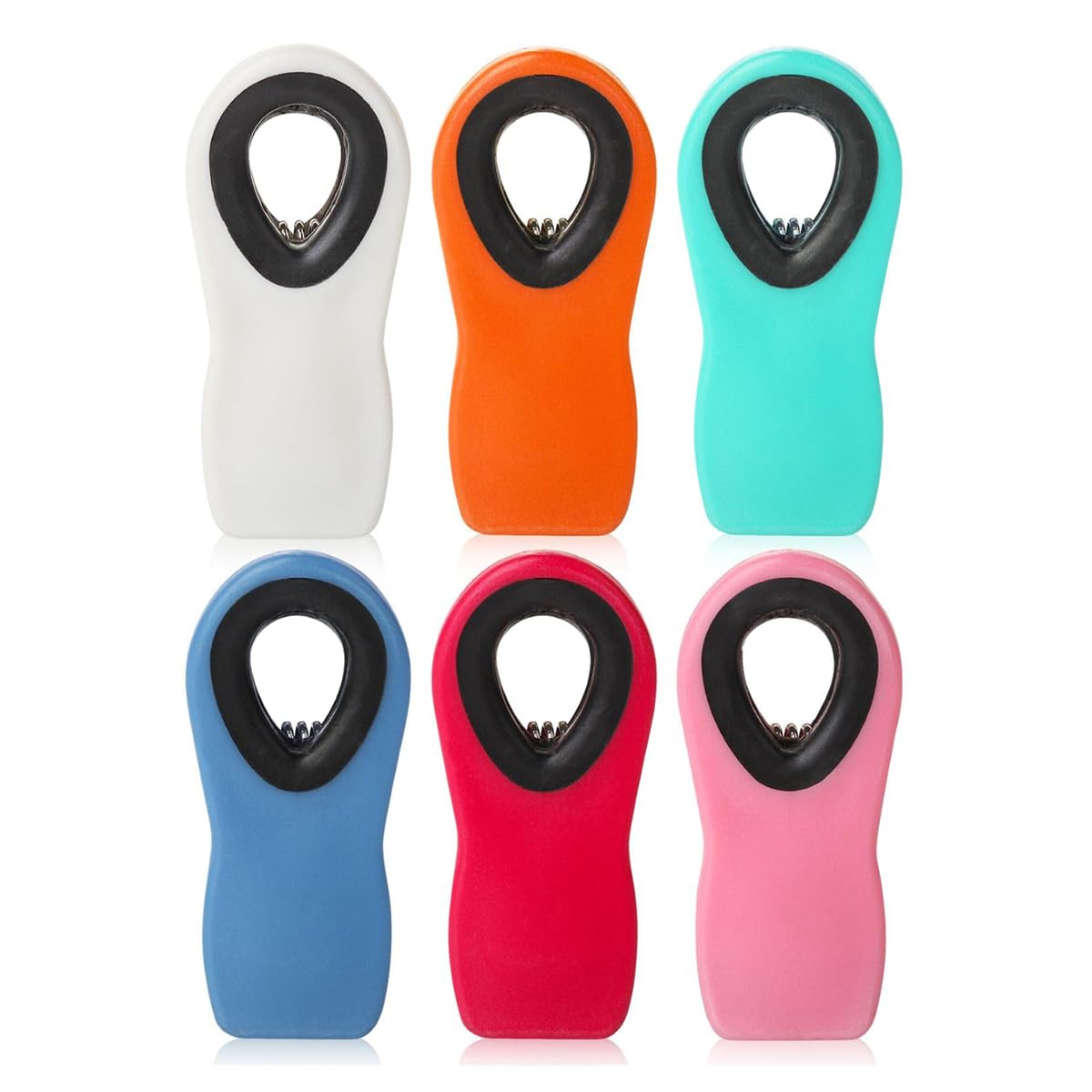 Magnetic Chip Clips, Bag Clips for Food Packages, Magnetic Bag Clips for Fridge, Keep Your Snacks Fresh, 6 Pack