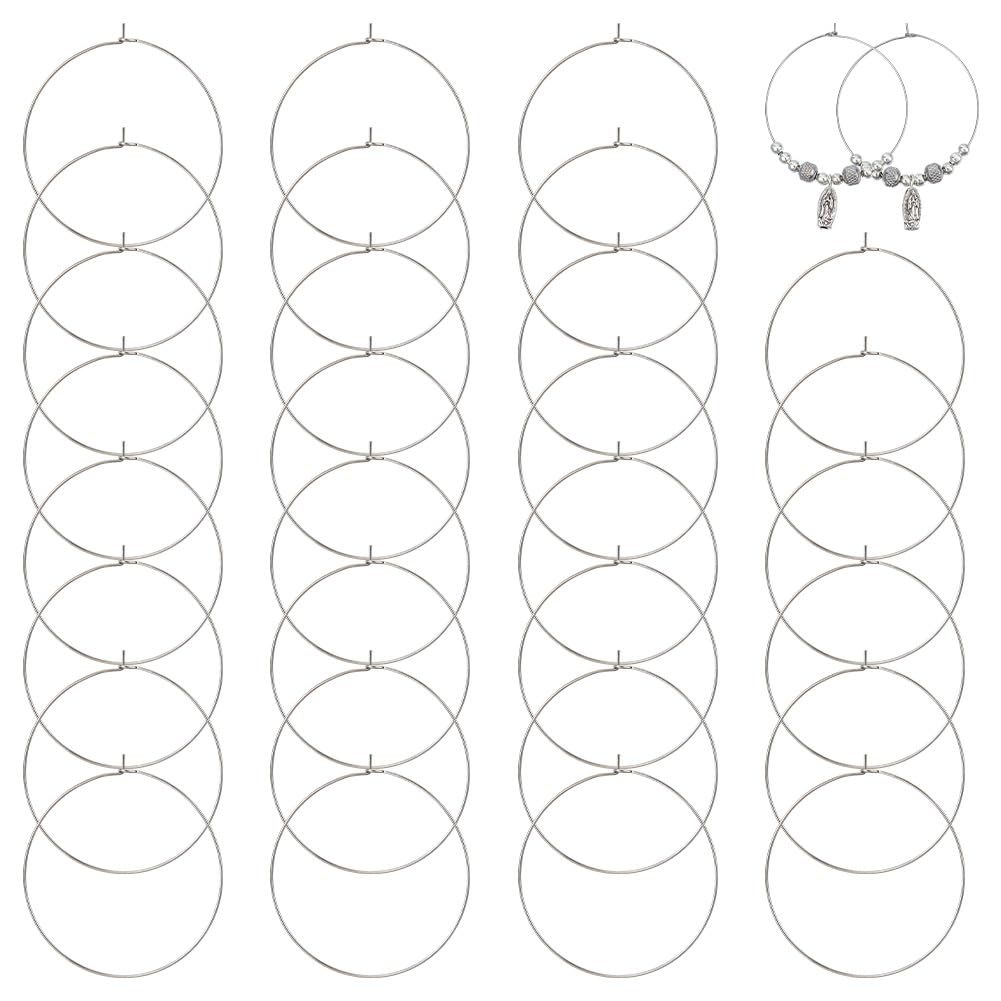 Anneaux pour verres à vin en acier inoxydable 45 mm UNICRAFTALE x150