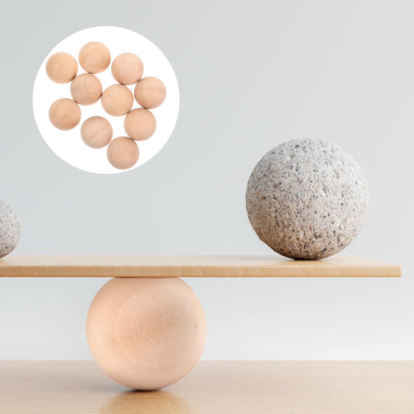 Amazon.co.jp: Tofficu ナチュラルラウンド木製ボール 4cm 未仕上げ