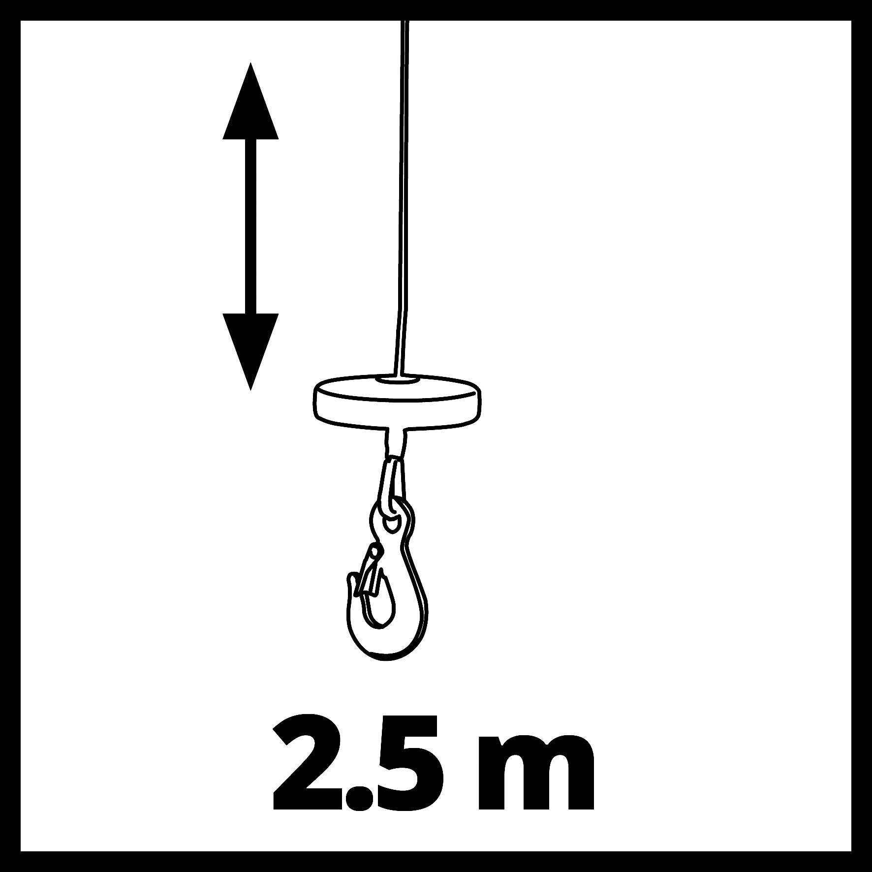 Einhell Palan à chaîne TC-CH 1000 (Force portante : 1000 kg, Hauteur d'élévation : 2,50 m)