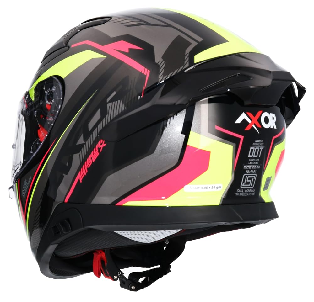 Shiro Helmets Casco Integral Modelo Apex Road Trip Negro y Gris Totalmente Homologado (M 57/58)