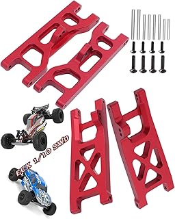 ARRCat Suspension A-Arms Upgrade Part for 1/10 ECX 2WD,4PCS Aluminum Alloy Front & Rear Suspension A-Arms Hop Ups,Replacement of ECX1018ï¼ŒECX1019,Red