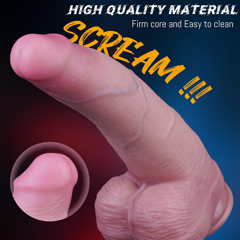 25cm Groß Realistischer Dildo XXL Anal Dildo Sexspielzeug Dicker Dildo mit starkem Saugnapf Analdildo Perfekt Echte Adern Und Erhabene Hoden Echte Penisnachbildung Analstimulation Erotik Sex Toy
