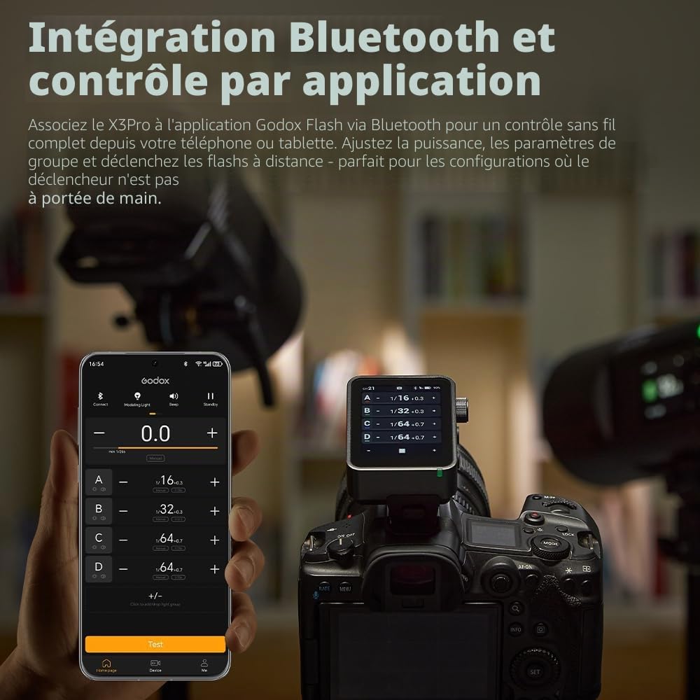 Godox X3 Pro-S X3Pro S TTL Déclencheur de flash sans fil pour Sony, écran tactile LCD 6,1 cm, batterie Li-ion intégrée de 2930 mAh, système X sans fil 2,4 GHz avec 3 modes de prise de vue Pro, prise