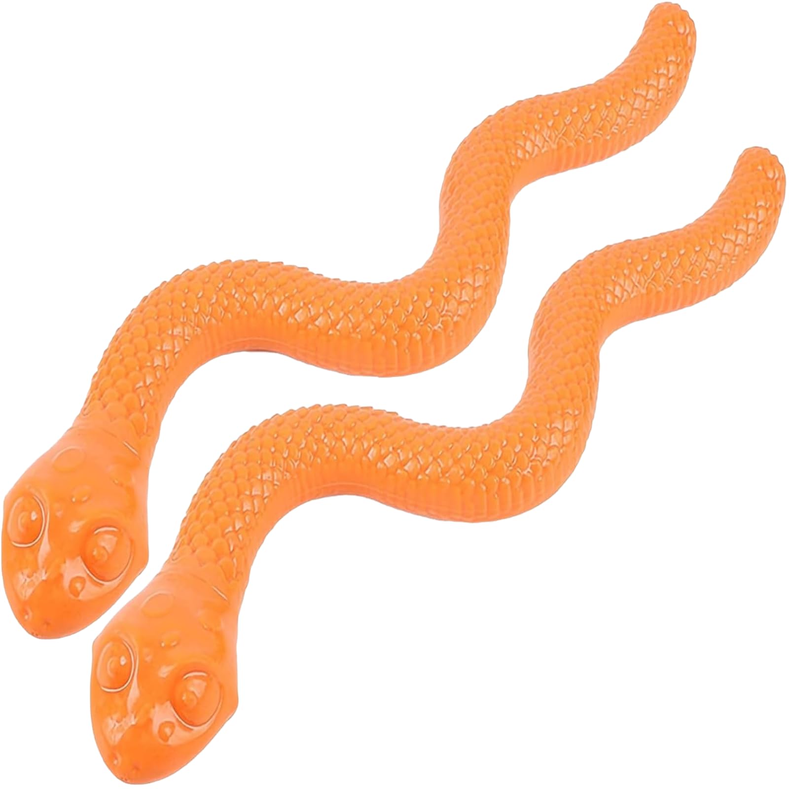Giocattoli interattivi da masticare a forma di serpente, 2 pezzi in gomma TPR, alimentatore lento per allenamento, pulizia dei denti, riduce la noia