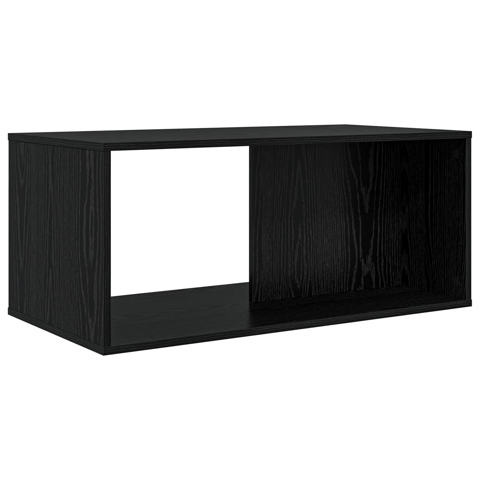 Set di 2 tavolini da caffè in legno effetto rovere, colore nero | Tavolini rettangolari per il soggiorno, posizionabili in modo flessibile e facile da pulire, con superficie stabile.