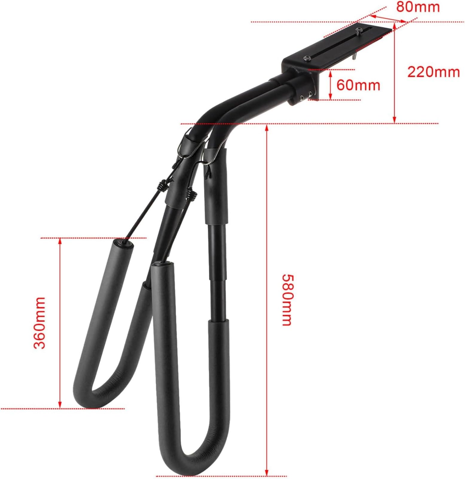 Support de Moto de Planche de Surf,Support de Planche de Surf pour Scooter/cyclomoteur,Support de Planche de Surf en Aluminium léger pour Les Sports de Plein air,Ensemble de Supports de Moto