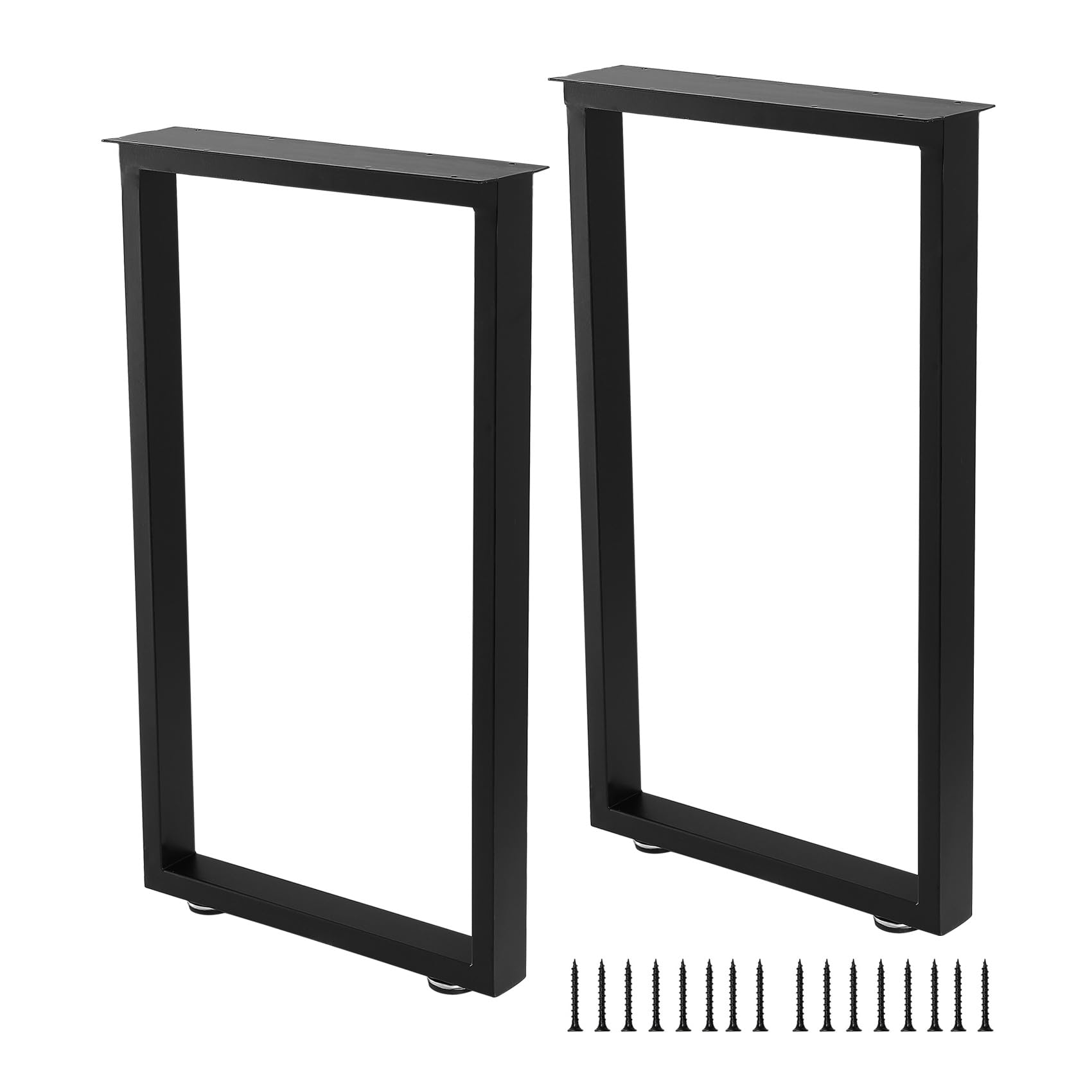 metal table legs 30 inch heavy duty dining desk legs black metal coffee table legs with adjustable feet pads, black, set of 2