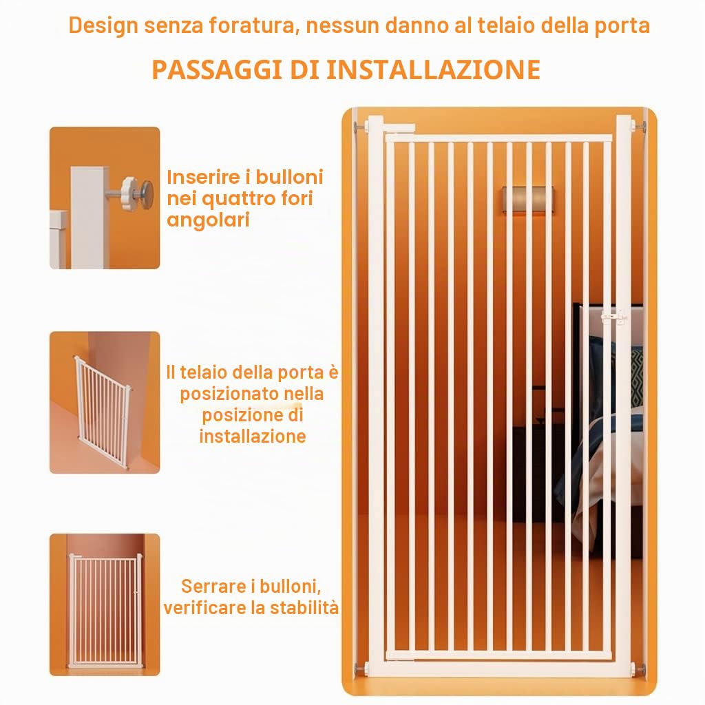 Cancello per Animali Domestici Extra Alto da 120 cm a 150 cm per Cani e Gatti, Cancello di Sicurezza per Bambini per Porte/Scale/corridoi, Cancello di Sicurezza per Interni con barriera Crit