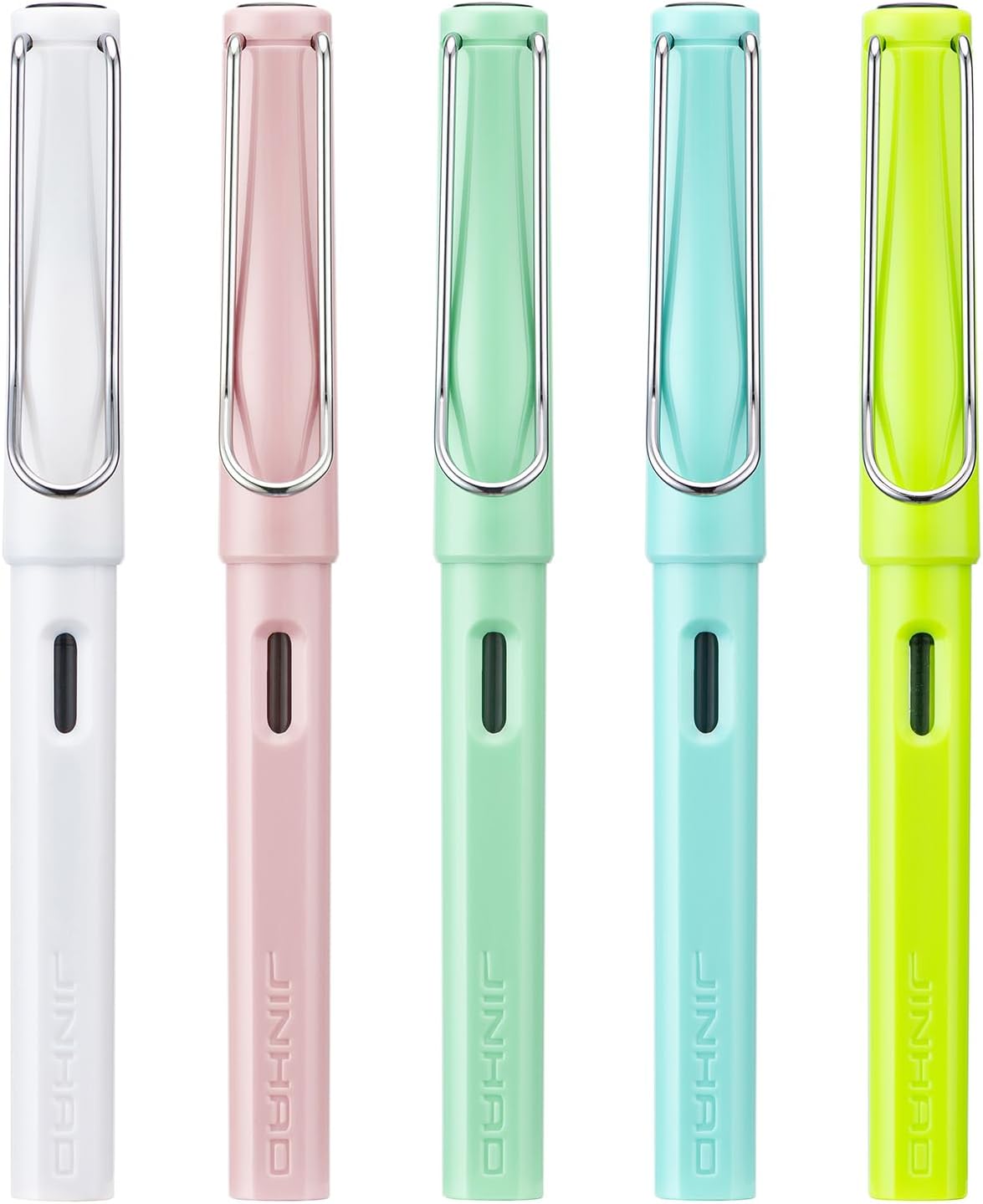 5 PCS Jinhao 248 Fountain Pen Fine Nib 5 Colors Set with