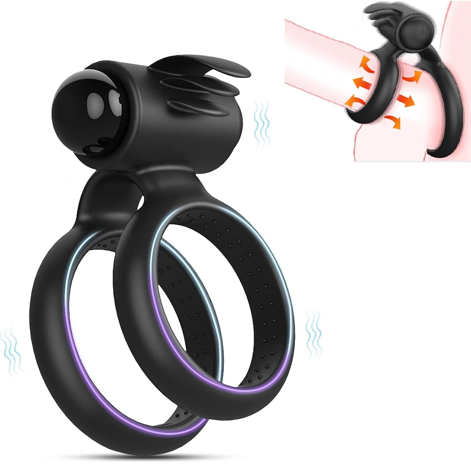 Silicone O-Ring- Cock Rings for Men Erection Sex Rubber Couples Sex Cock Rings Penis Rings Soft Silicone Sex Toys for Couples Penis Rings for Men's Sexual Wellness Sunglasses 15+21