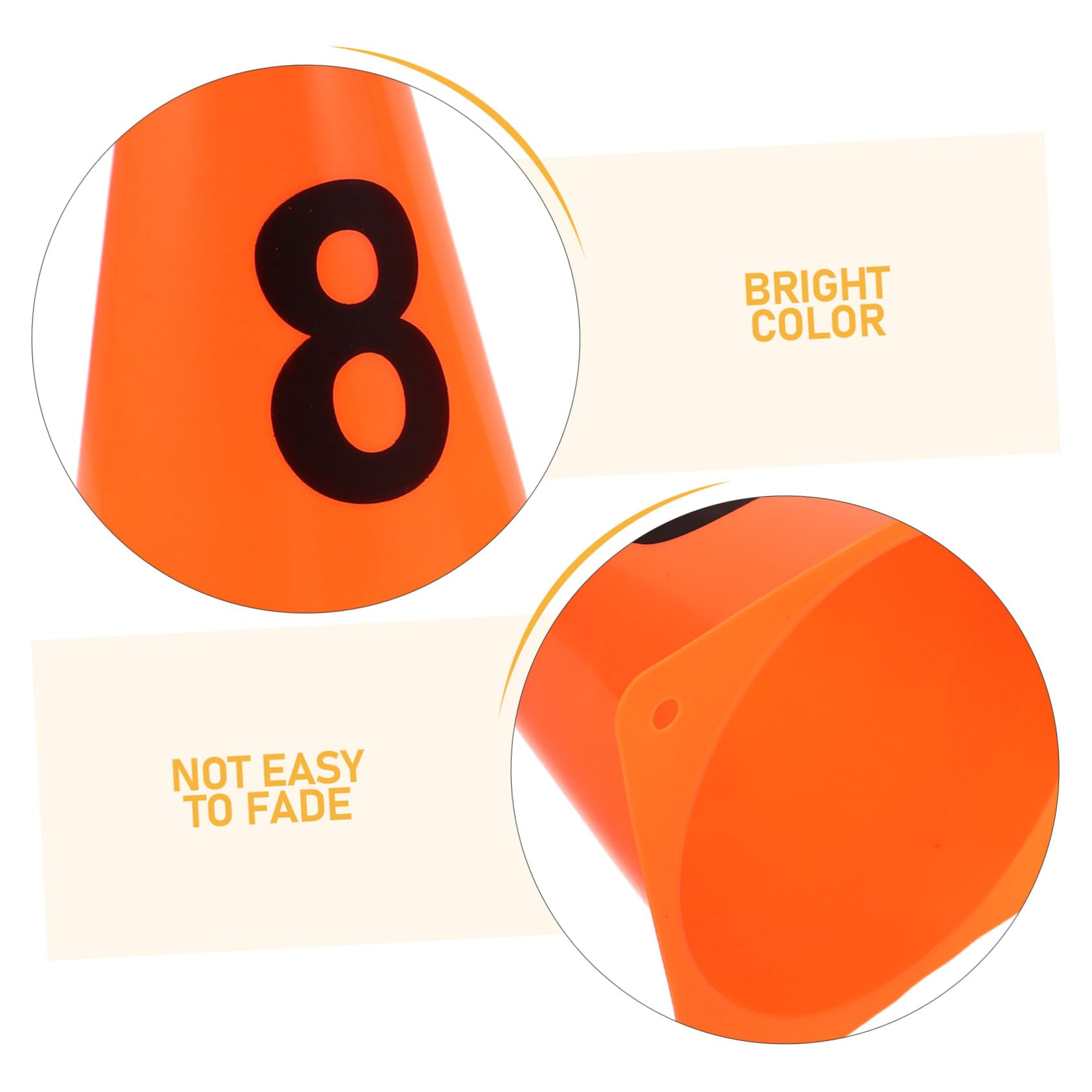 10 Unidades De Conos De Práctica Pequeños con Forma De Cilindro con Logotipo De Entrenamiento De Fútbol ​​Equipo De Entrenamiento De Agilidad para Fútbol ​​Conos Deportivos De