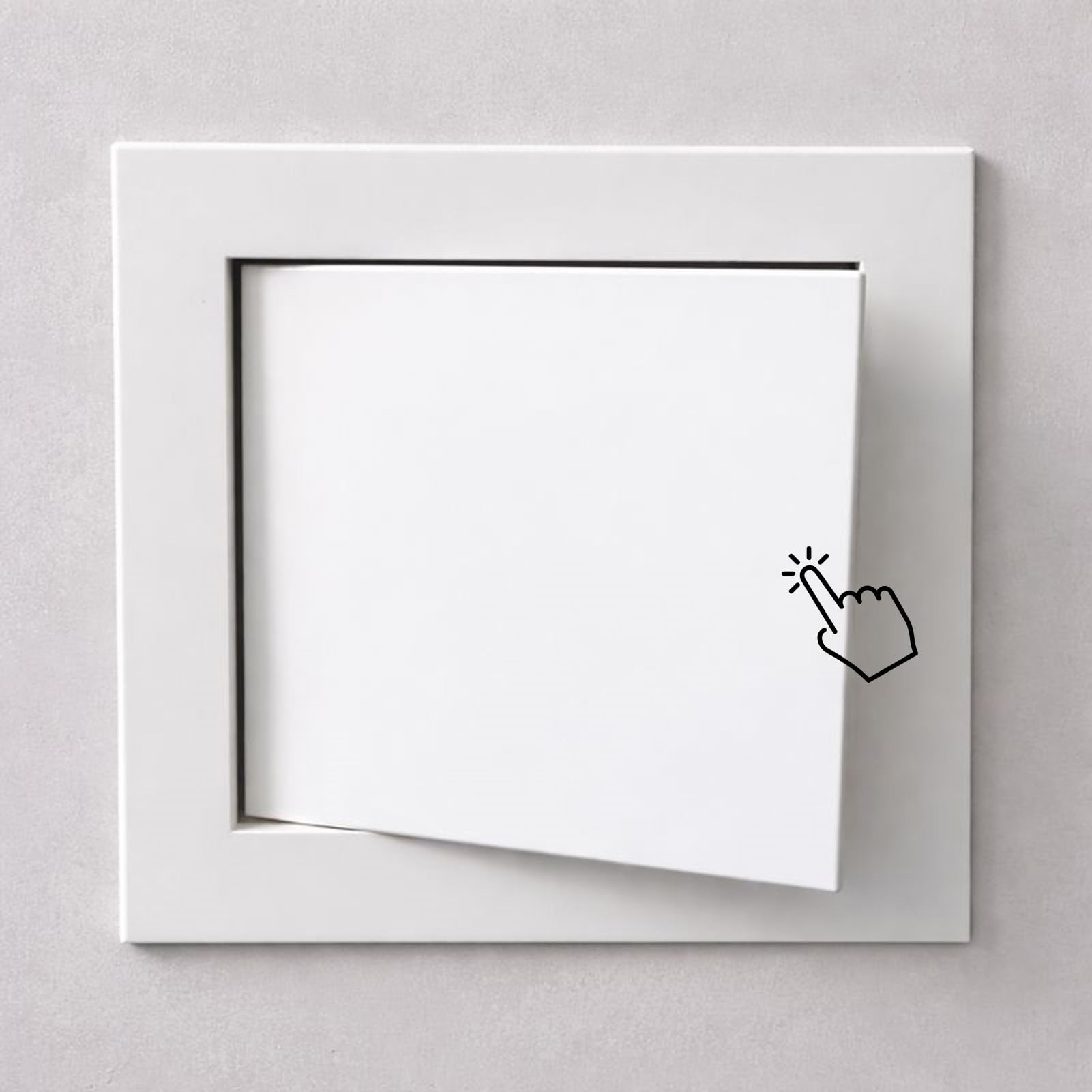 Yilufaykp White 14" X 20", 14" X 22" Magnetic Access Panel, Aluminum Alloy Push-To-Open Inspection Door, Paintable Hidden Maintenance Hatch For Wall & Ceiling(24X24in/61X61cm)
