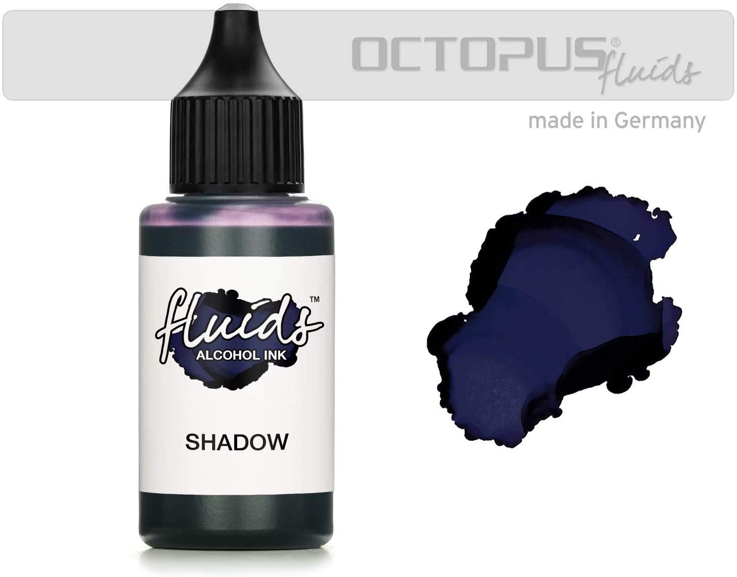 Octopus Fluids Alcohol Ink Set transparent, Alkoholtinte, 23 x 30 ml | Aufeinander abgestimmte Alkoholtinten für Alcohol Ink Art, Farbverläufe und abstrakte Effekte
