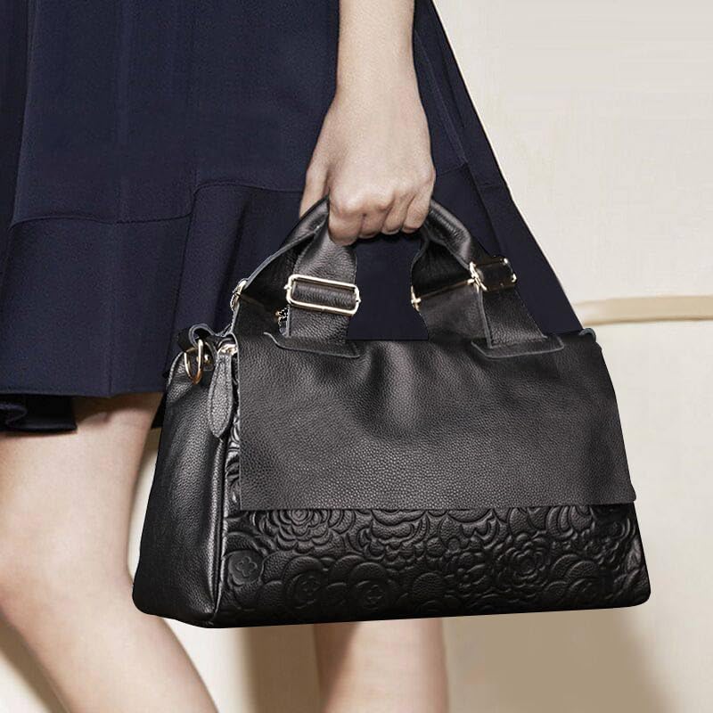 Genuine leather cowhide large capacity detachable shoulder bag Crossbody women's handbag storage purse for ladies - Image 3