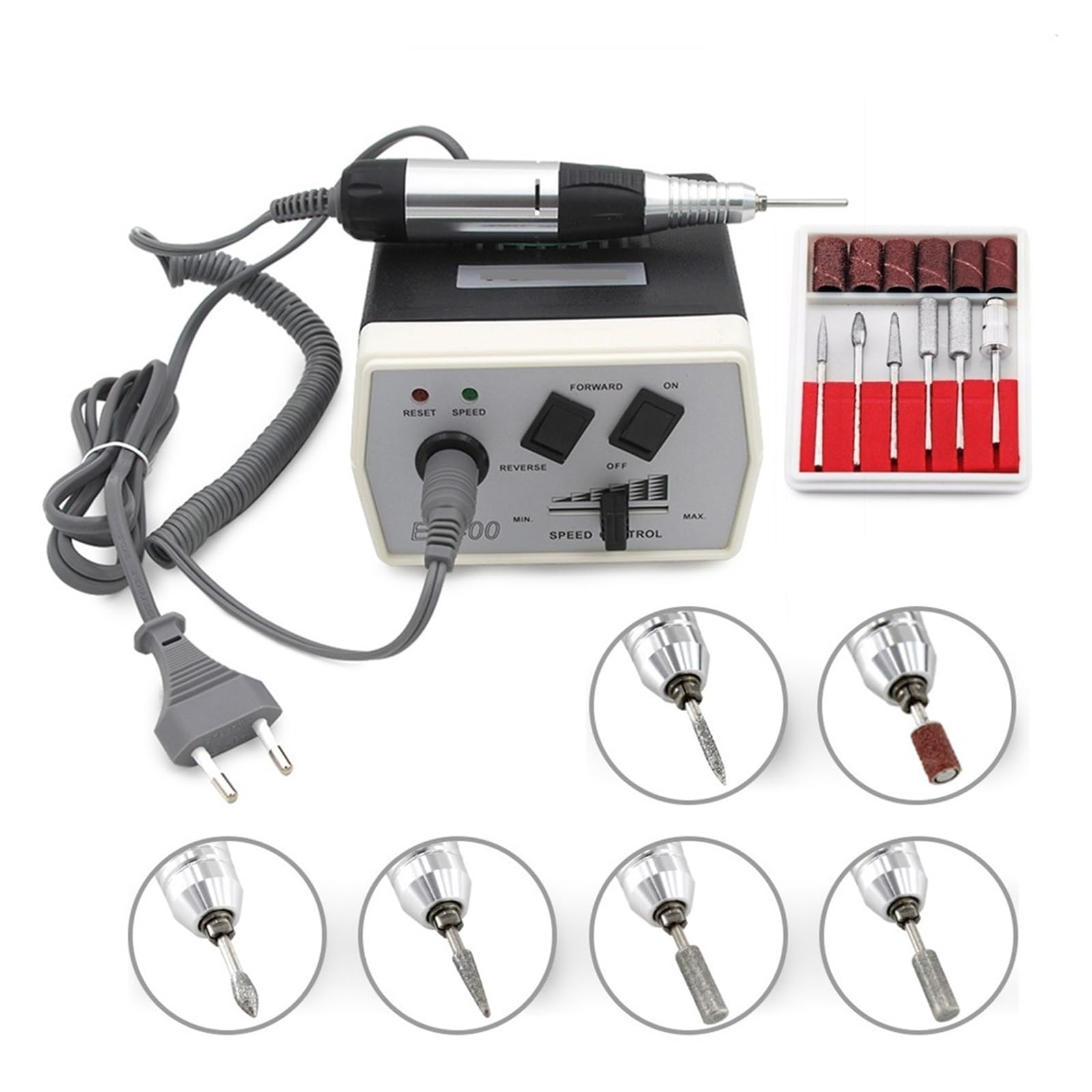 Taladro de uñas eléctrico profesional de 30000 rpm, lima maestra de uñas para manicura, máquina fresadora de taladro de uñas portátil (Roze A)