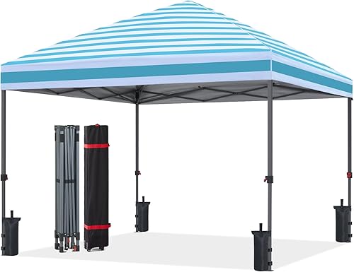 Miniatura 49 de ABCCANOPY Toldo desplegable – Tienda de campaña portátil para patio al aire libre resistente para patio trasero y terraza con 4 bolsas de arena