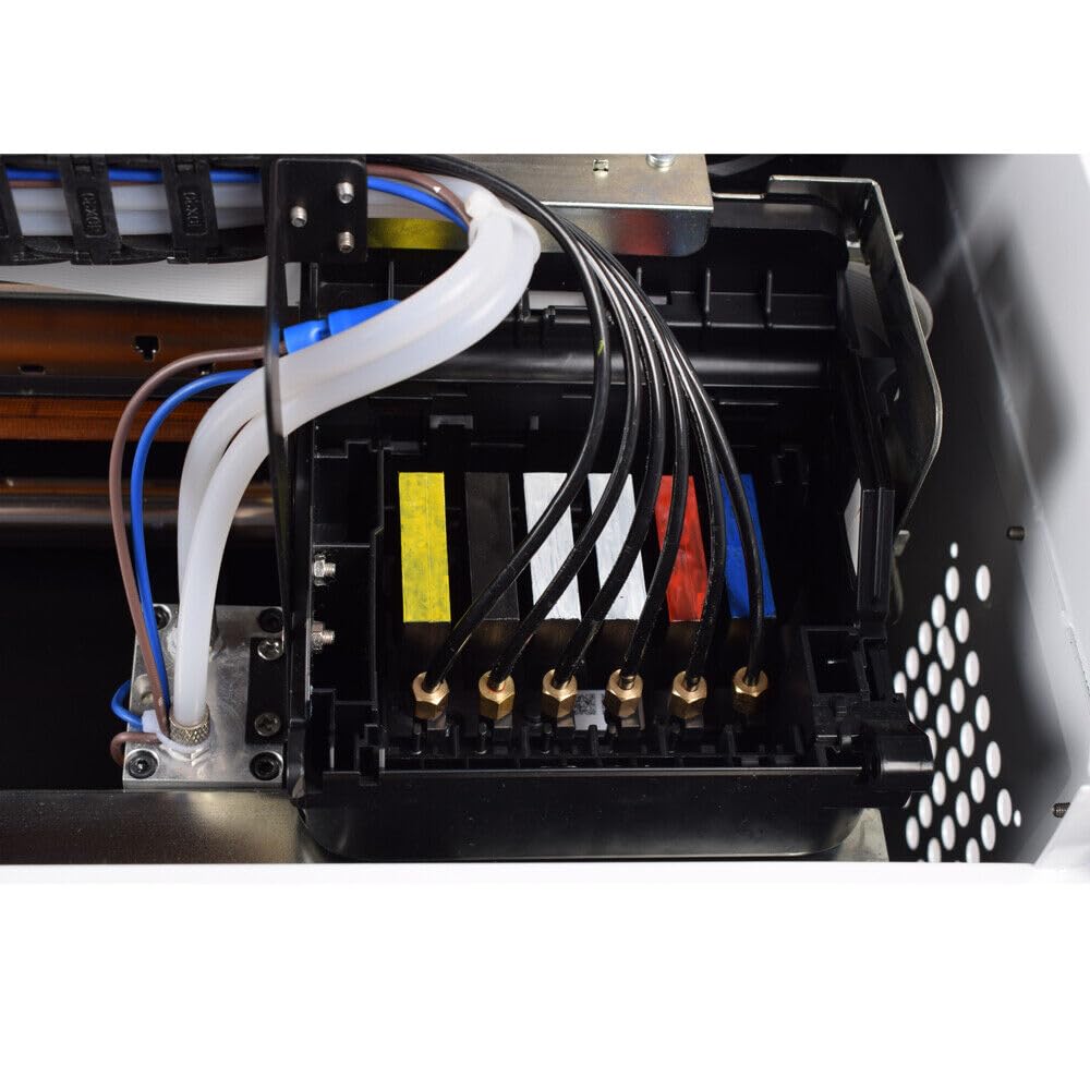 Tinta UV LED de 5 x 500 ml para cabezal de impresión R1390 L800 A3 impresora UV impresora UV A4 tinta de impresión en sombrero de camiseta de plástico (5 x 500 ml, CMYKW) tinta UV