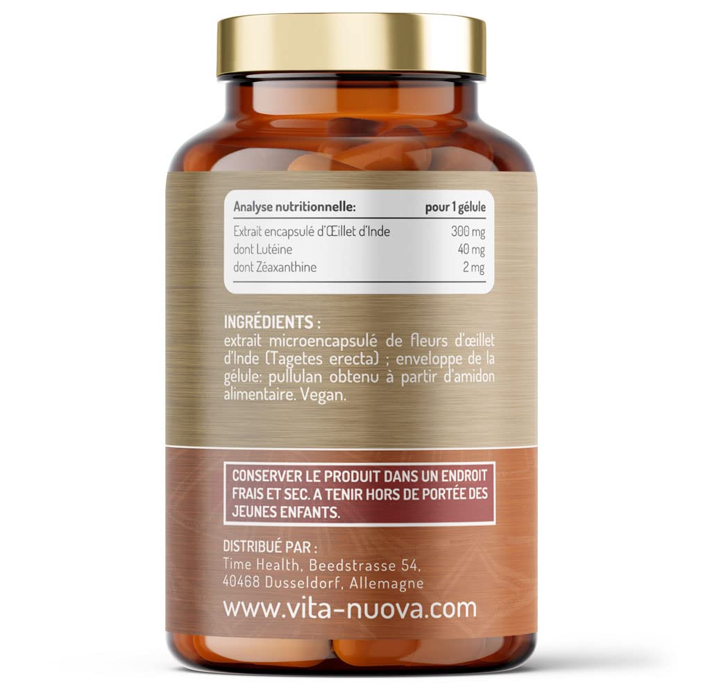 40 mg de lutéine et 2mg de zéaxantine - 120 Capsules - Fabriqué Au Royaume-uni Selon Norme - Sans Additifs (120 Capsules - Bouteille)
