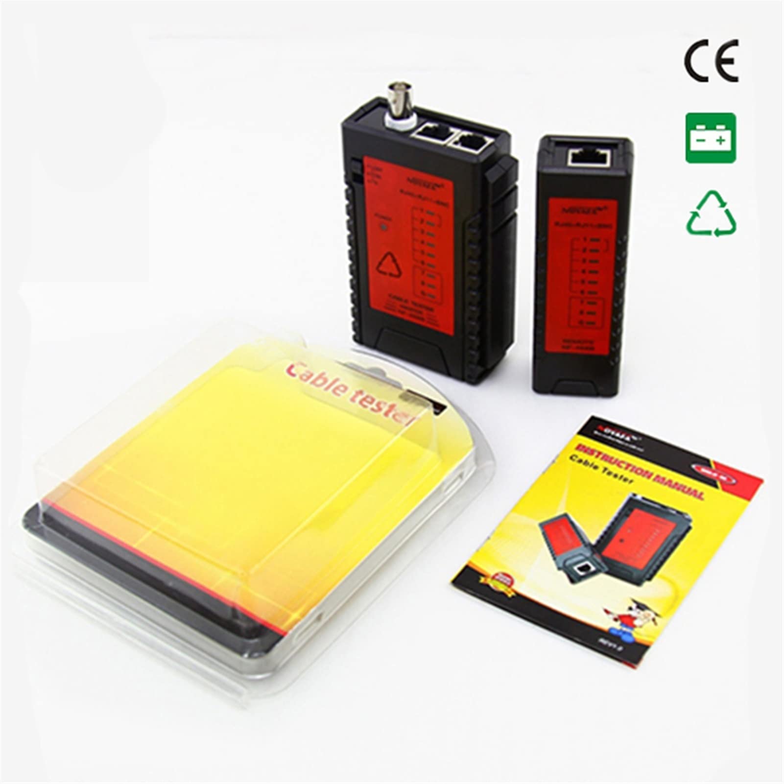 Detector de pared, Probador de cable de red NF-468B RJ45 RJ11 BNC LAN Wire Tester Detector Test de prueba remota Herramienta de redes profesionales