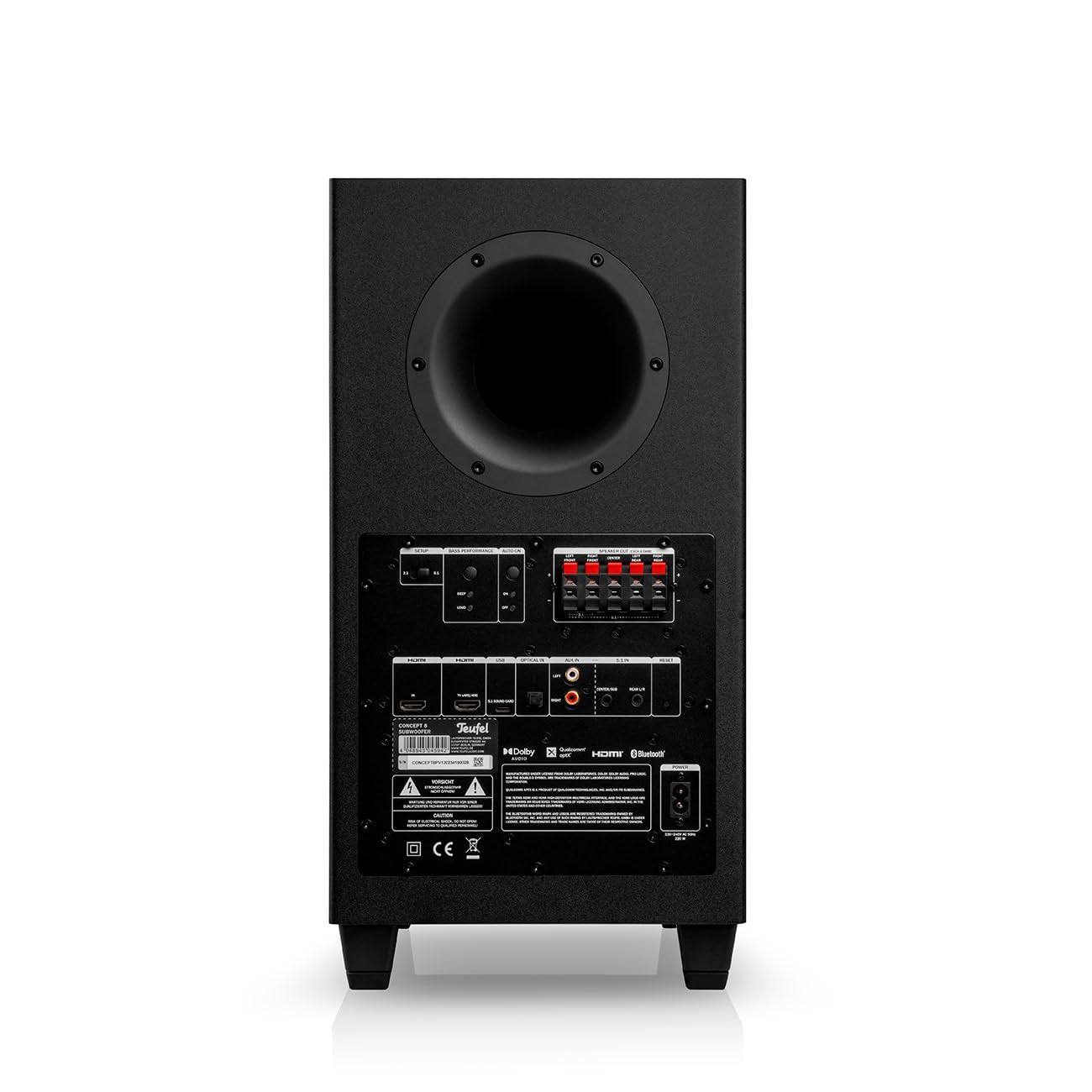 Teufel Ultima 20 Concept 5.1 Sistema de Altavoces Sonido Surround Home Cinema con Bluetooth y Receptor AV Integrado, Dolby Audio, función de Tarjeta de Sonido USB-C, HDMI ARC CEC (Blanco)