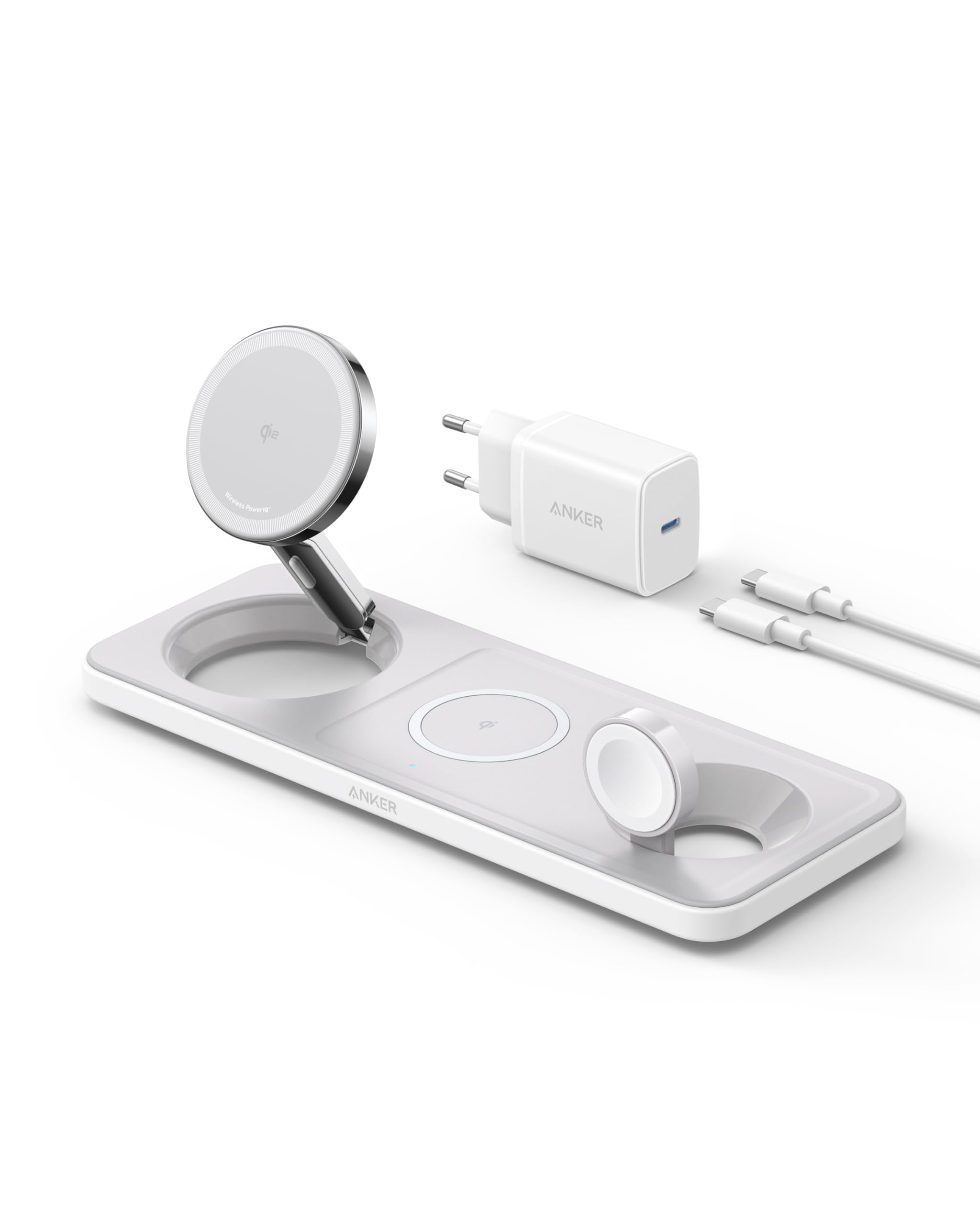 Chargeur à Induction 15W MFi Certifié - Pour IPhone 15/14/13/12, Base Magnétique, Charge Rapide Et Sûre