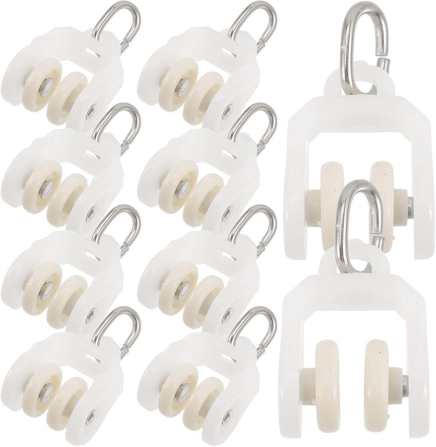 Curtain pulley, 10Pcs Curtain Track Rollers Mute Gliders for Home Accessories Design
